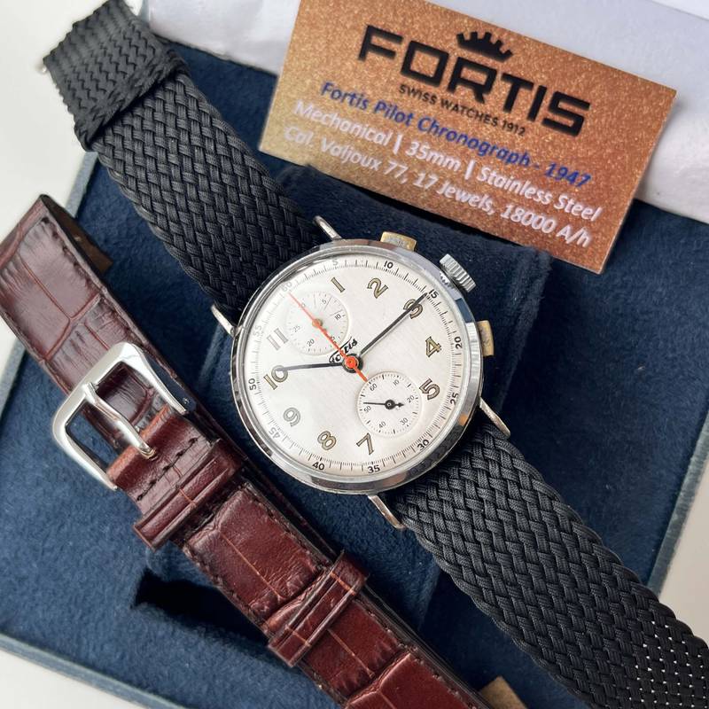 1947 Fortis Pilot Chronograph Valjoux 77