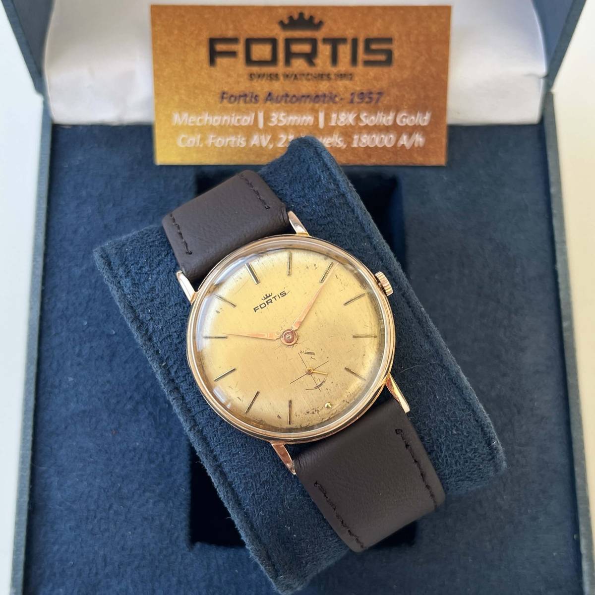 Fortis 18K Gold 21 Jewels