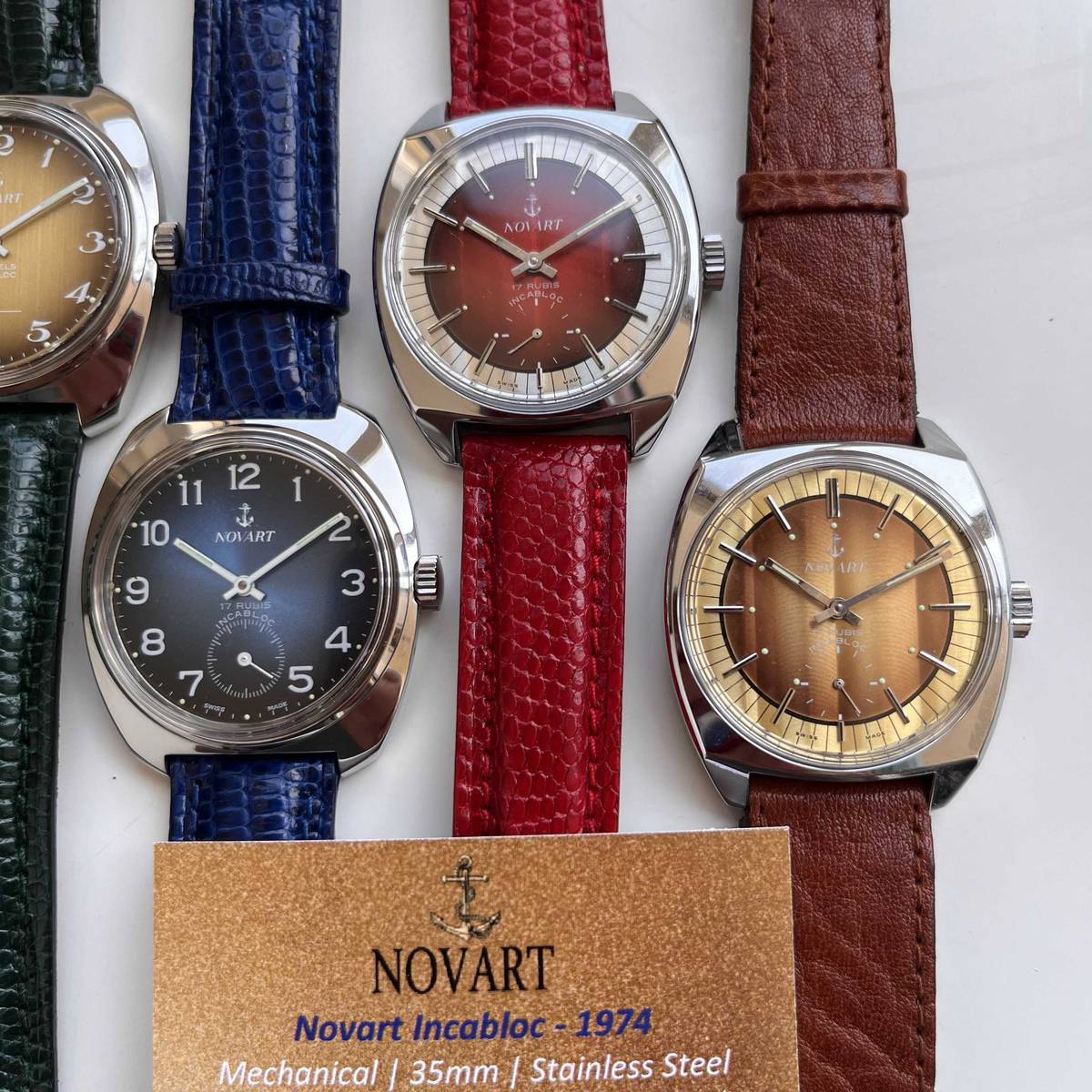 Novart Monza Red 17 Jewels