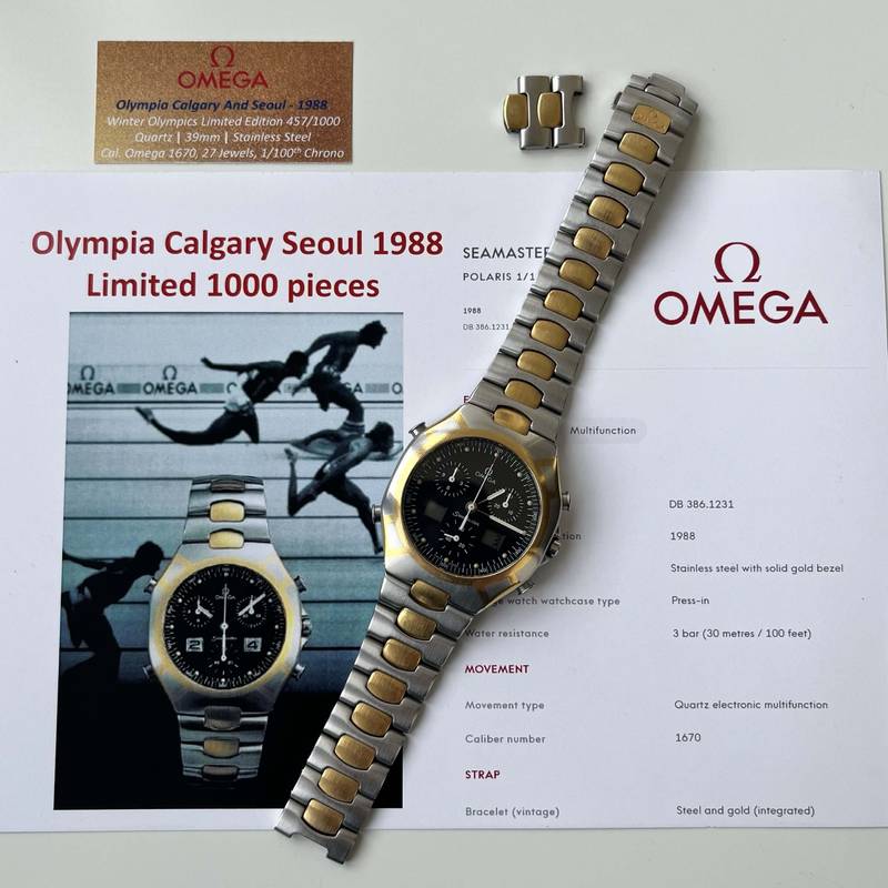 1988 Omega Olympia Winter Olympics Calgary And Seoul Limited 457/1000