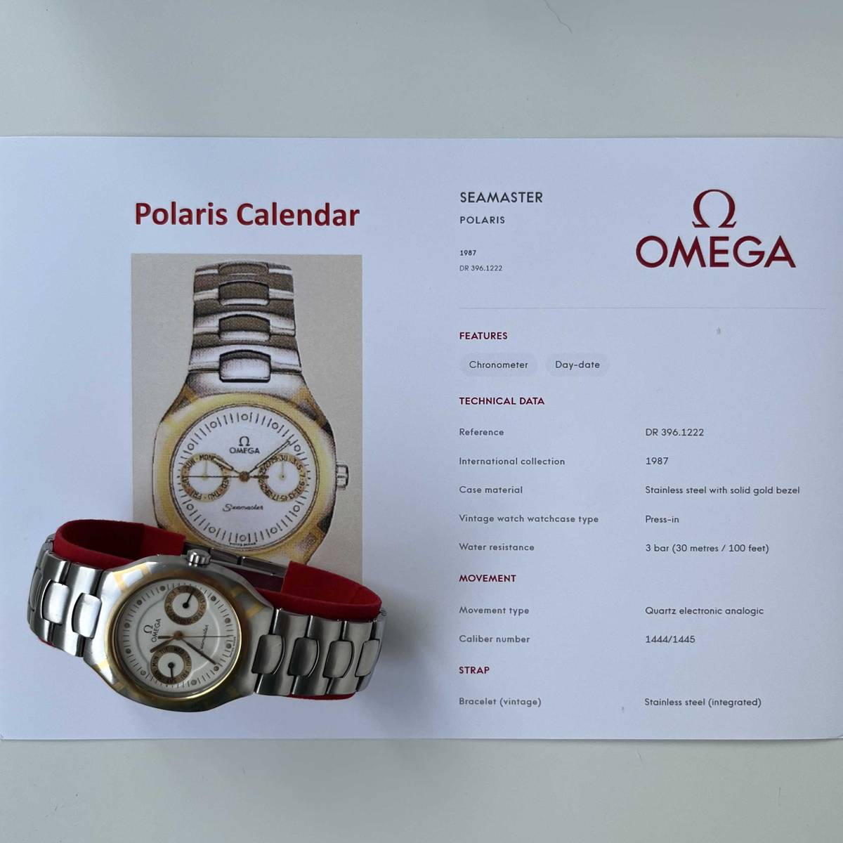 Omega Polaris Calendar 396.1222