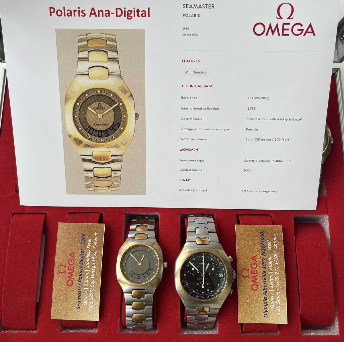 Omega Polaris Multifunction Black LCD 386.0822