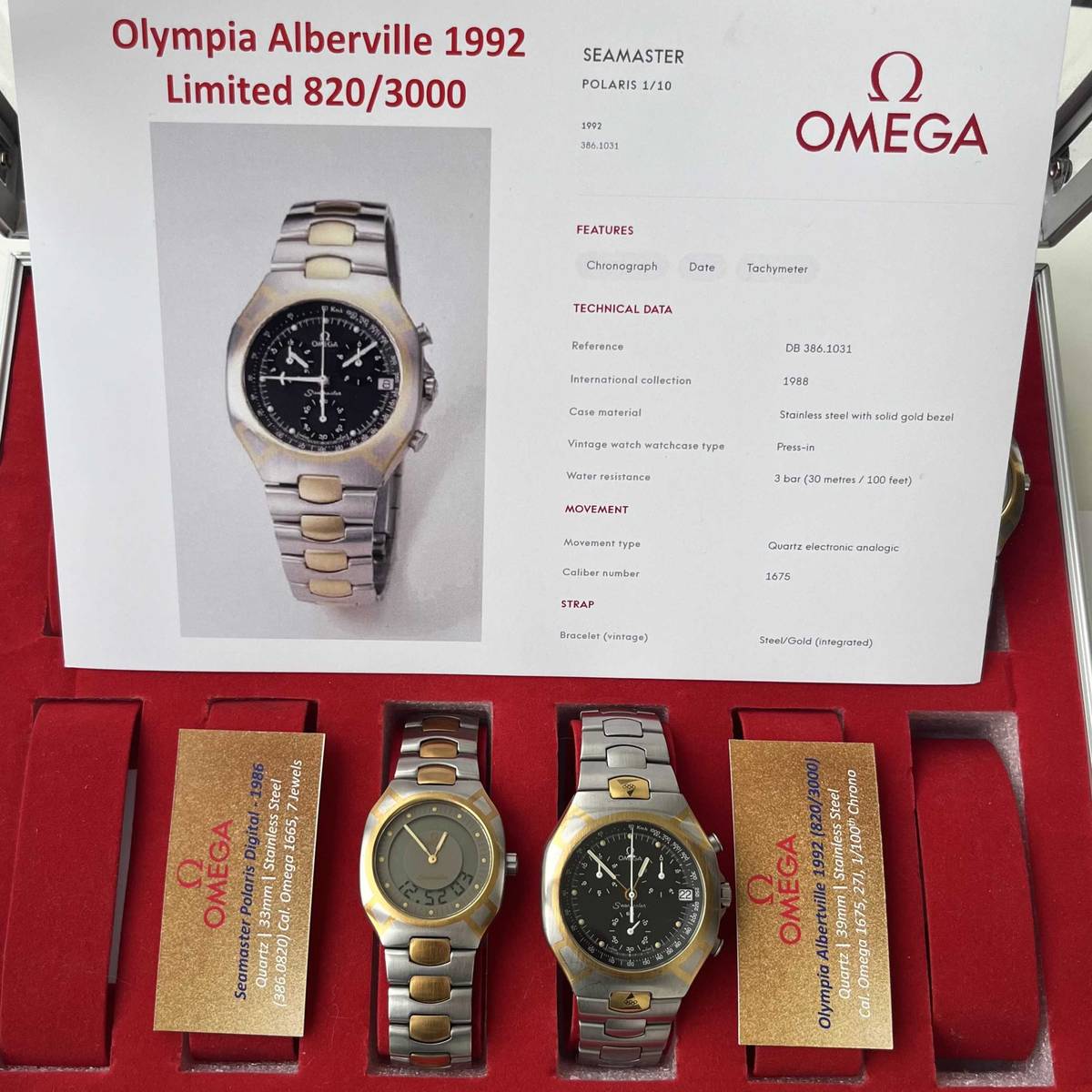 Omega Olympia Winter Olympics Albertville Limited 820/3000