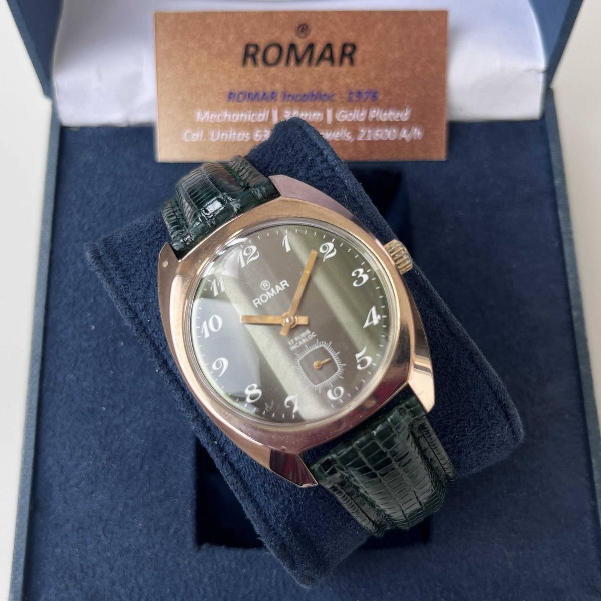 Romar Incabloc Green 17 Jewels