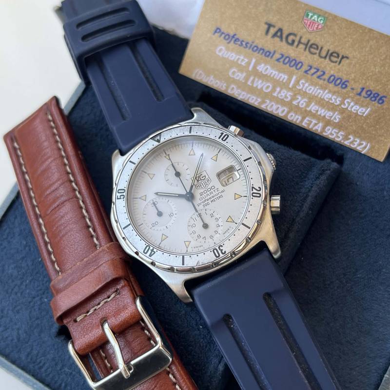 1986 Tag Heuer Professional 272.006 LWO 185 Chronograph