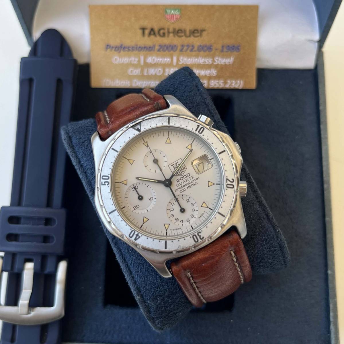 1986 Tag Heuer Professional 272.006 LWO 185 Chronograph