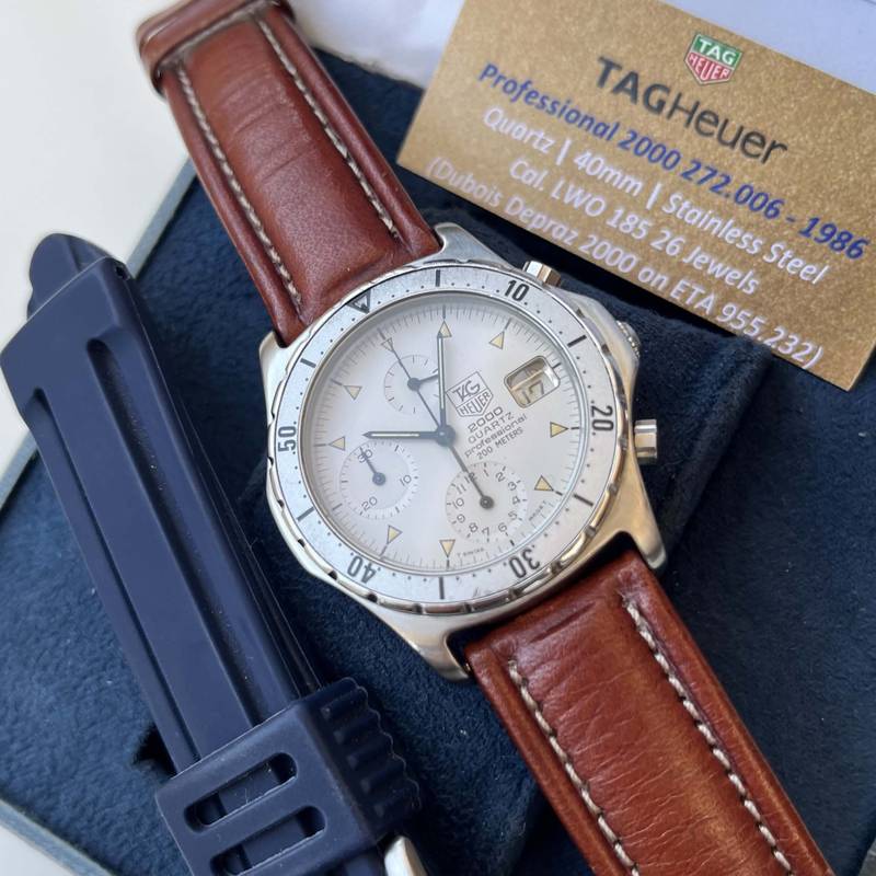 1986 Tag Heuer Professional 272.006 LWO 185 Chronograph