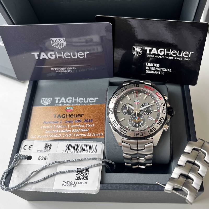 2016 Tag Heuer Formula-1 Indy 500 Limited Ed. 529/1000